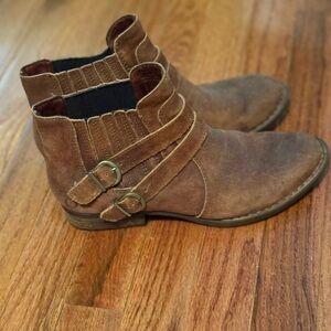 Born Distressed Brown Ankle Booties